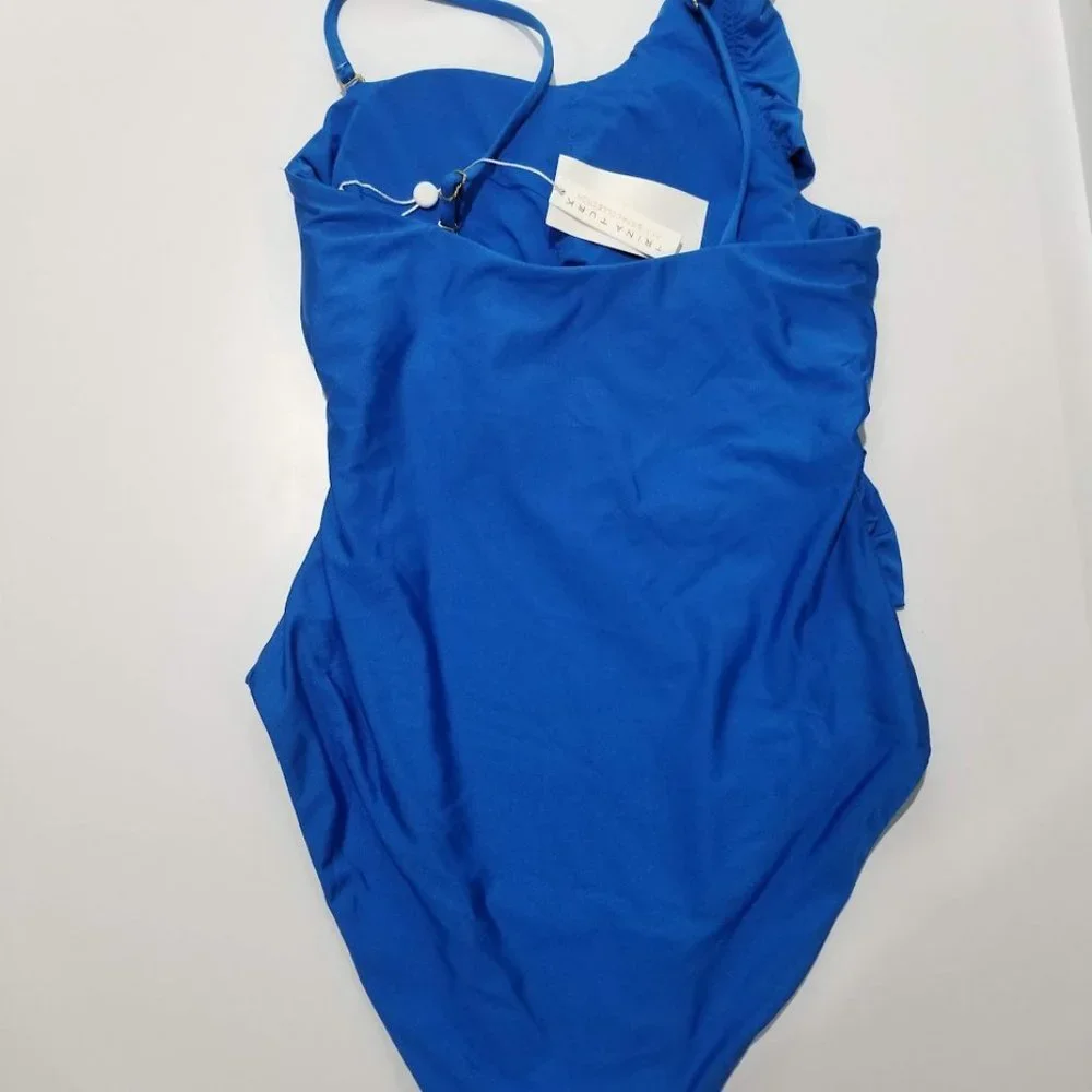 Trina Turk Swim Monaco Solids One Shoulder One Piece Size 4 - Picture 7 of 11
